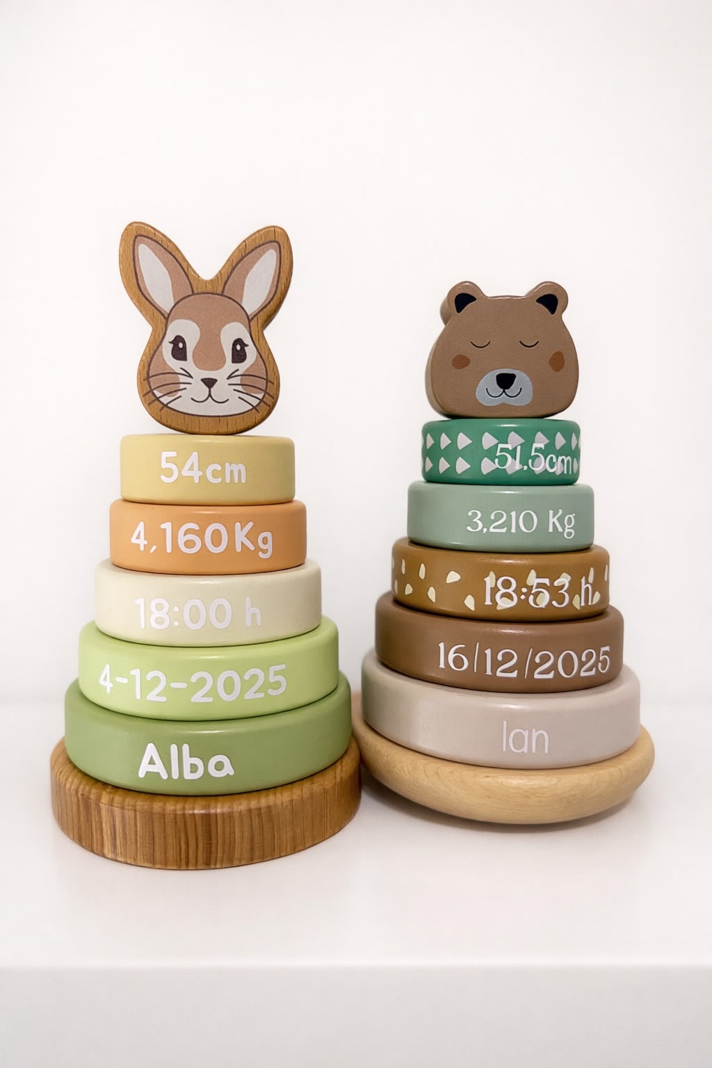 Torre Apilable Personalizada Montessori con Nombre