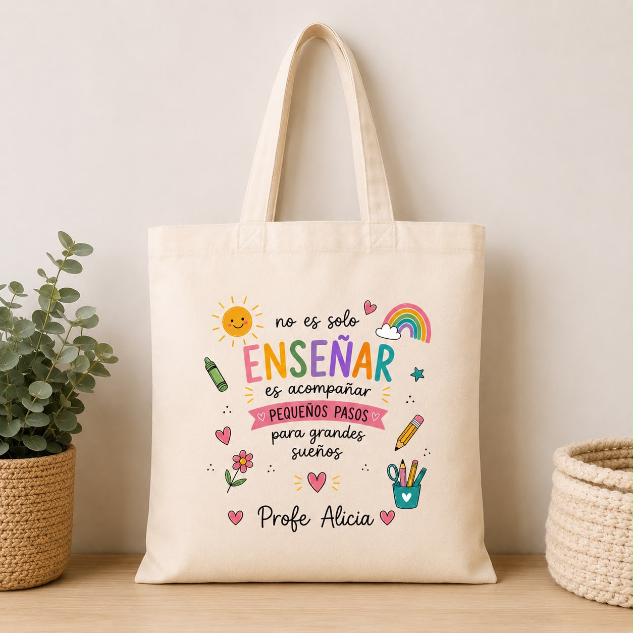 Tote "Enseñar es dejar huella"