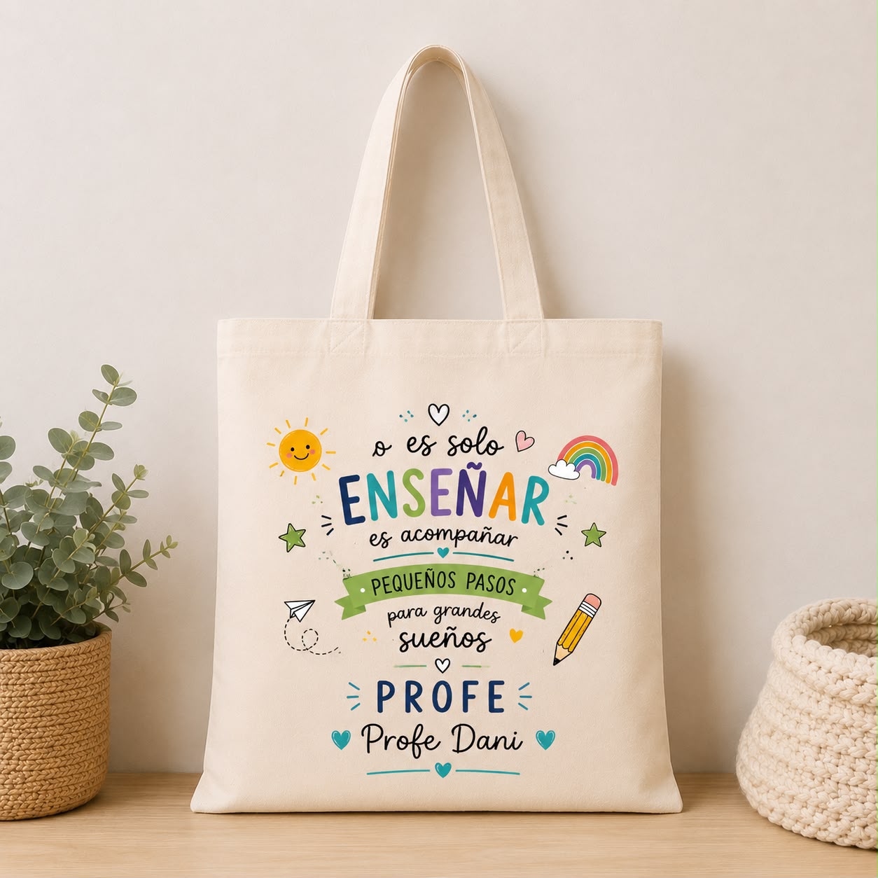 Tote "Enseñar es dejar huella"